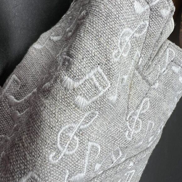 TOMS Musical Notes Canvas Slip-on Shoes Womens Size 9.5 Mocs Music Gray White - Picture 11 of 11